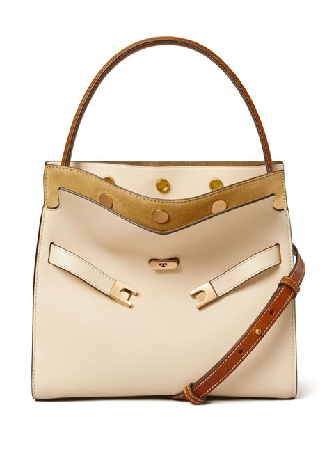 Borsa a spalla Lee Radziwill piccola in beige Tory Burch - donna